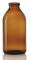 Picture of 100 ml infusion vial, amber, type 1 moulded glass
