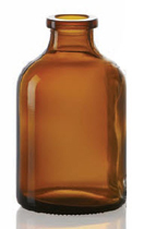 Picture of 50 ml injection vial, amber, type 1 moulded glass