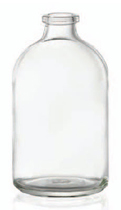 Picture of 100 ml injection vial, clear, type 1 moulded glass