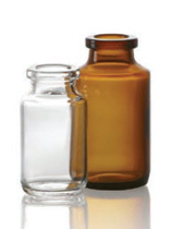 Picture of 100 ml injection vial, amber, type 1 moulded glass